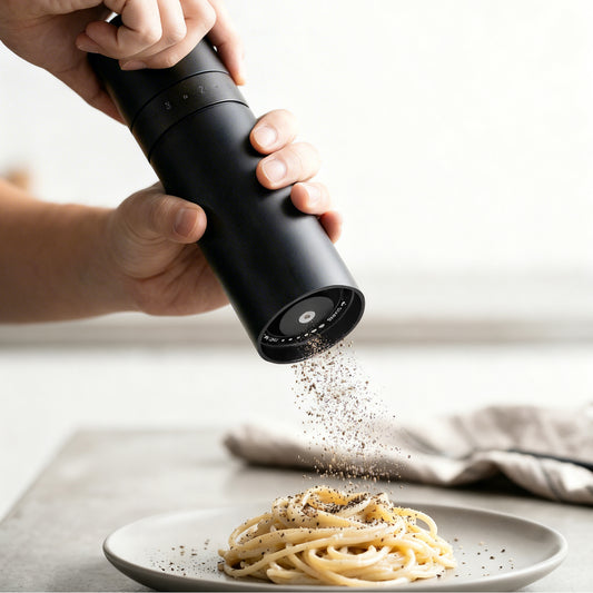 Hotqilin Smooth Surface External Adjustment Pepper Grinder – Matte Black