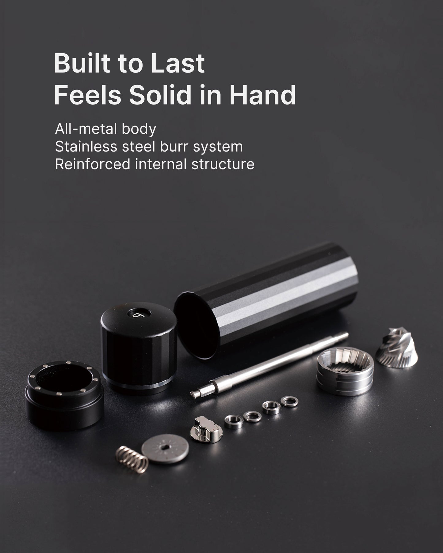 Hotqilin 24-Facet Manual Pepper Grinder – Matte Black