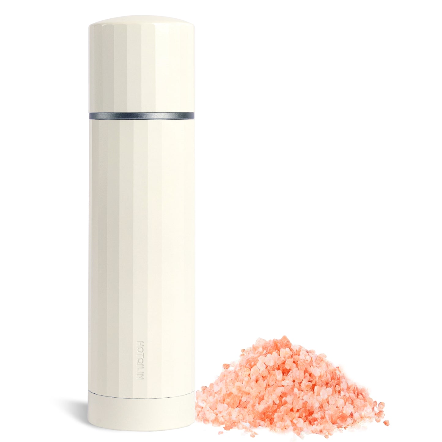 Hotqilin Titanium-Core 24-Facet Internal Salt Grinder – Ivory White