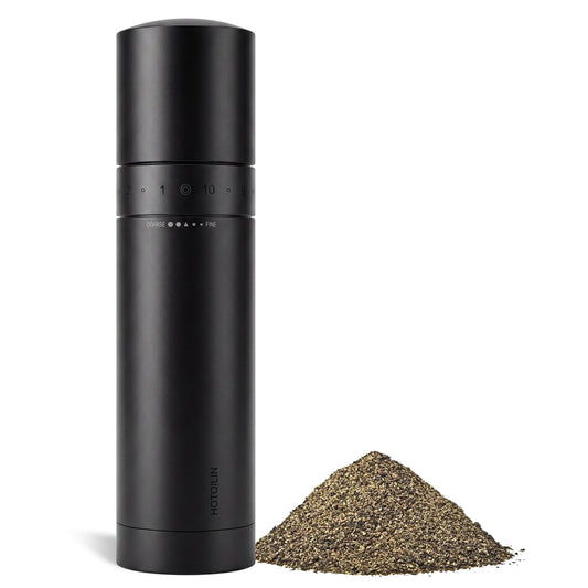 Hotqilin Smooth Surface External Adjustment Pepper Grinder – Matte Black