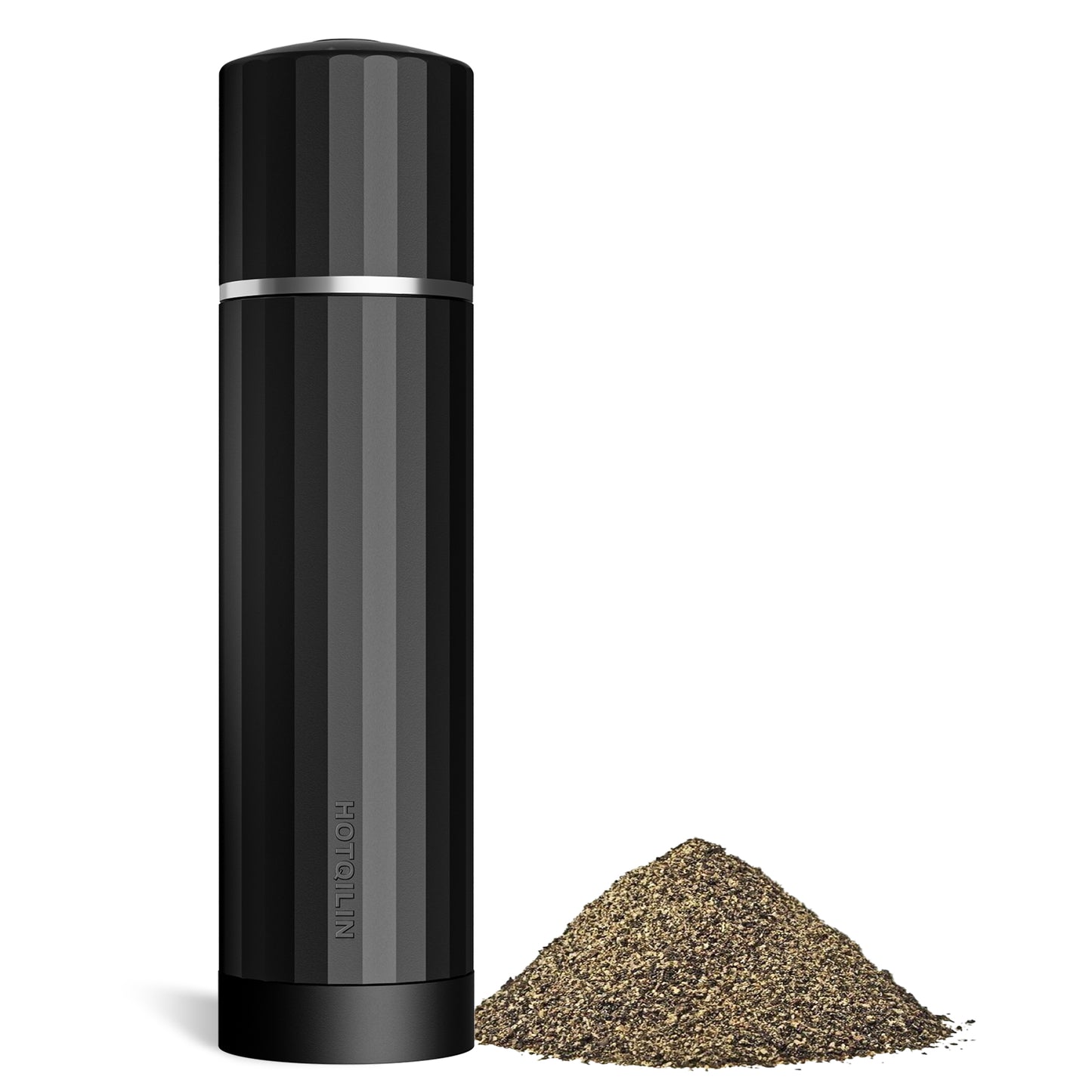 Hotqilin 24-Facet Manual Pepper Grinder – Matte Black