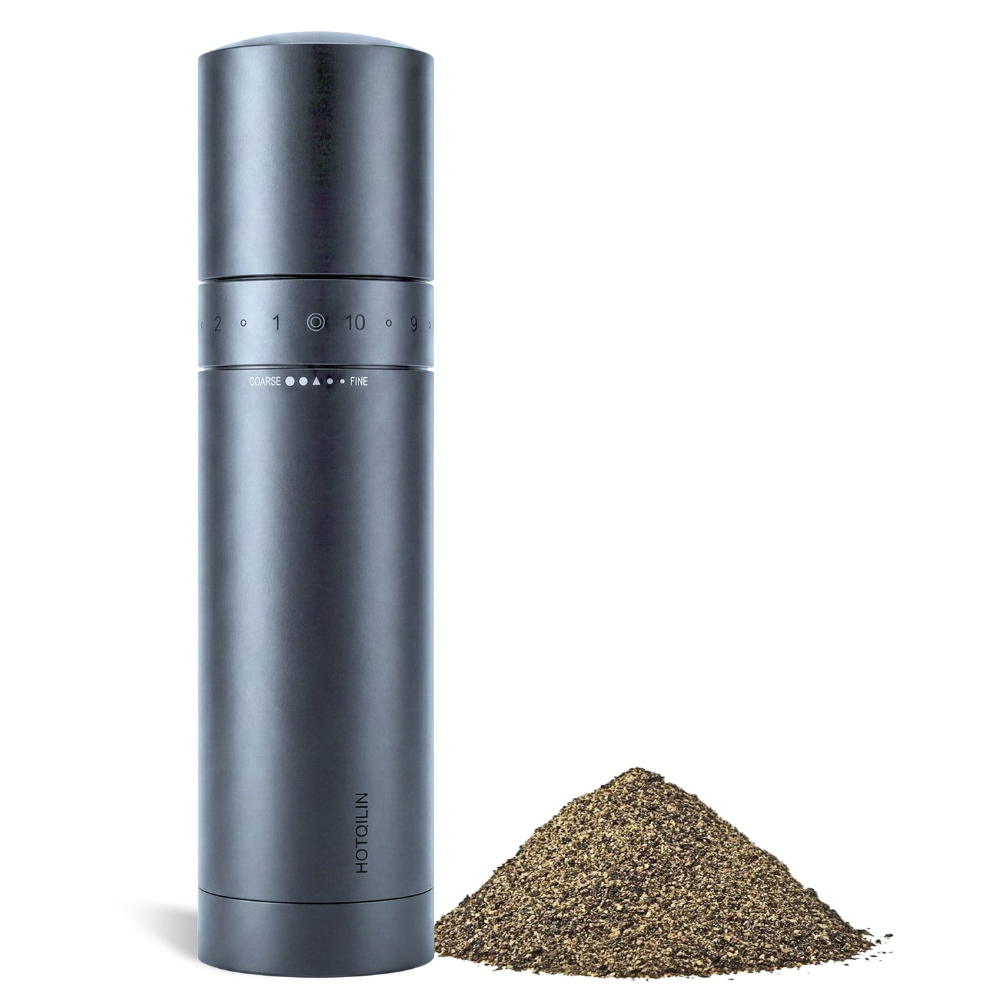 Hotqilin Smooth Surface External Adjustment Pepper Grinder – Deep Gray